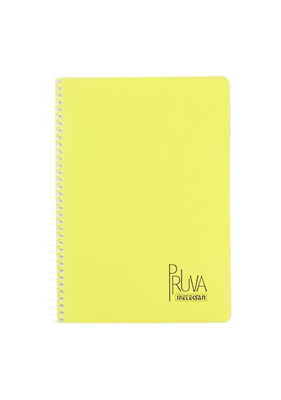 A4 Pet Spiralli Karton Kapaklı Defter 144 Yaprak - Çizgili Çok Renkli