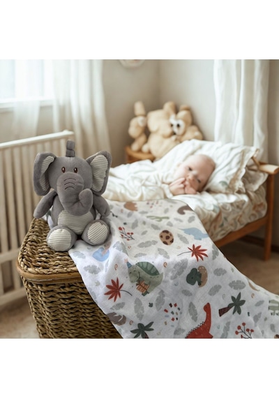 Çok Amaçlı Müslin Bebek Örtüsü & Battaniyesi 60x95 Cm %100 Pamuk