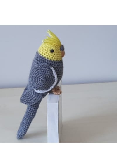 Amigurumi Kuş Muhabbet Kuşu Gri