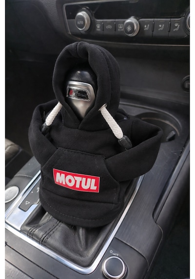 Motul Tasarım Hoodie Vites Topuzu Kılıfı - Universal Sweatshirt Model Vites Aksesuarı Siyah