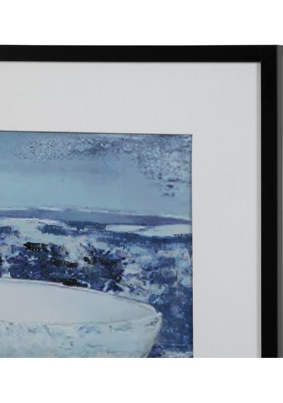 Mudo Home Blue Vessel Çerçeveli Yağlıboya Tablo 63x93 Cm