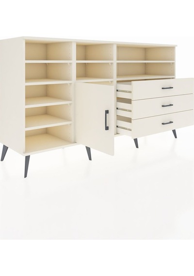 Kronos Konsol 8 Raflı 3 Çekmeceli Tek Kapaklı 176x59x99 Aytaşı-a Aytaşı-aytaşı