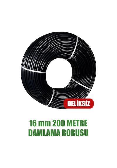 16 Mm Damlama Borusu 200 Metre Deliksiz Damla Sulama Hortumu Sulama Sistemi