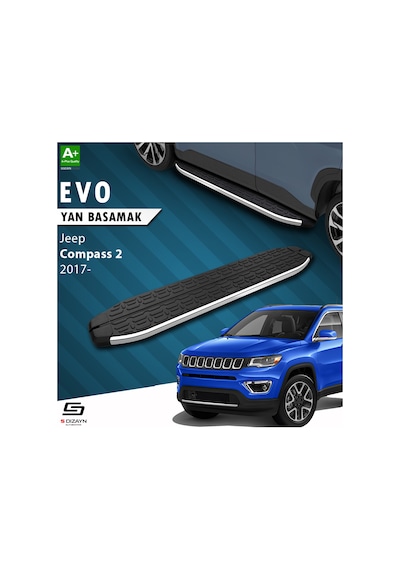 S-dizayn Jeep Compass 2 Evo Krom Yan Basamak 173 Cm 2017 Üzeri
