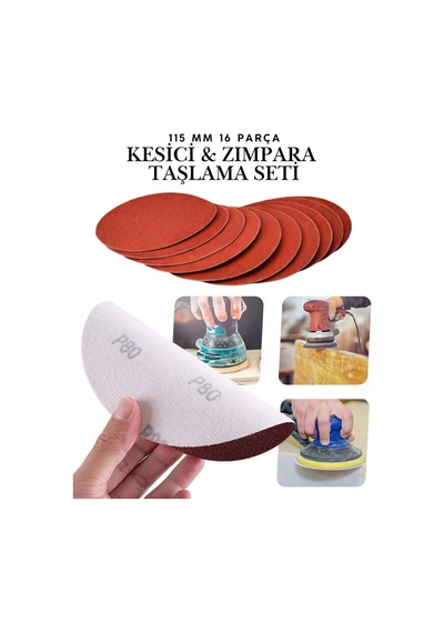 16 Parça Spiral Avuç İçi Taşlama Seti - 115mm Cırt Zımpara Tablası, Inox Kesici Ve Flap Disk Seti 16 Parça Spiral Avuç İçi Taşlama Seti - 115mm Cırt Zımpara Tablası, Inox Kesici Ve Flap Disk Seti