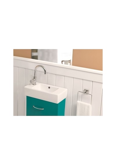 Mini 25x50 Cm Soldan Batarya Delikli Lavabo 508 Yeşil