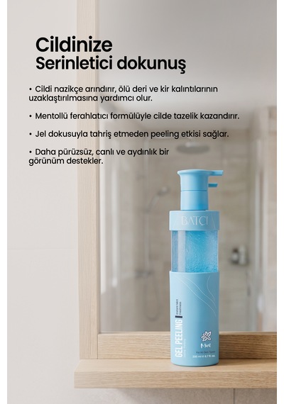 Mint Jel Peeling Nazik Arındırıcı, Serinletici, Ölü Deri Temizleyici