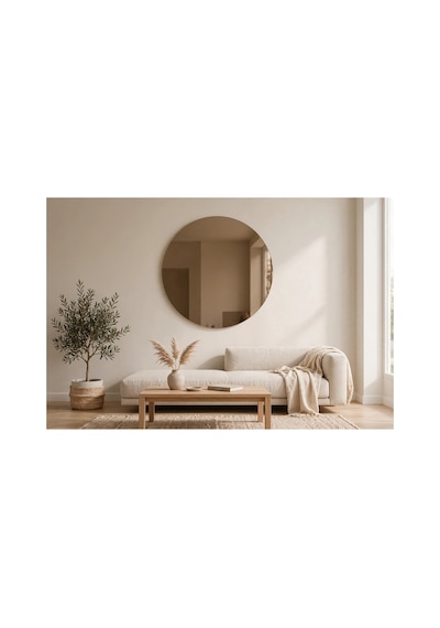 70 Cm 4 Mm Yuvarlak Ayna Gerçek Bronz Ayna Gümüş