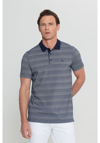 AC&Co / Altınyıldız Classics Erkek Lacı Pamuklu Slim Fit Dar Kesim Polo Yaka Jakarlı Tişört Lacı