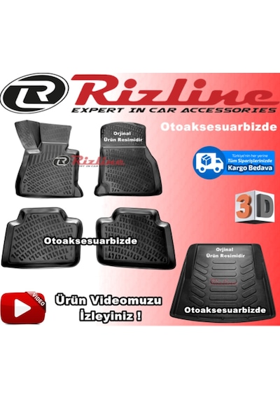 Bmw E90 3 Seri 3D Paspas+Bagaj Havuz Siyah 2005-2013 Arasırizline
