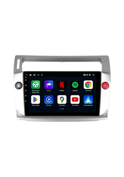 Citroen C4 2005-2011 Android Multimedya Carplay Android Auto Navigasyon Kameralı 4gb Ram 64gb 9"