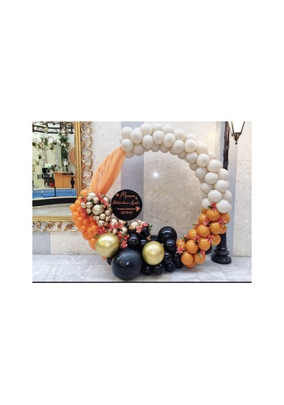 Krom Gold Siyah Deniz Kumu Ve Turuncu Balon Zinciri 100 Adet Mix