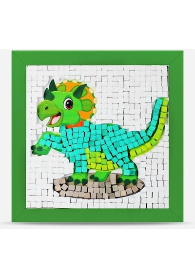 26 I Çocuk Ahşap Çerçeveli Seramik Mozaik Set 20x20 Cm