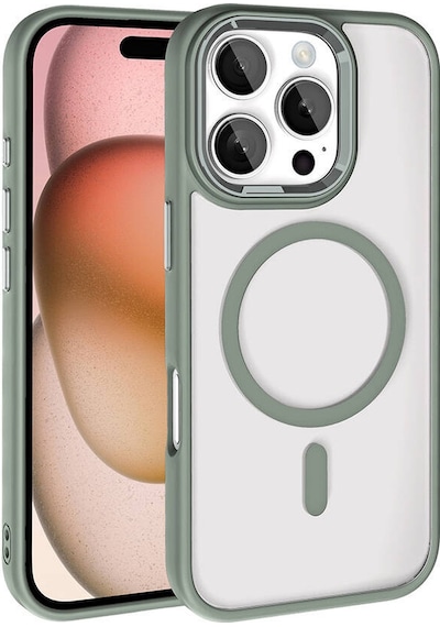 Apple Uyumlu iPhone 16 Pro Kılıf Magsafe Kamera Çevresi Metal Kirlenmeye Dayanıklı Premium Kapak Titanyum-gri