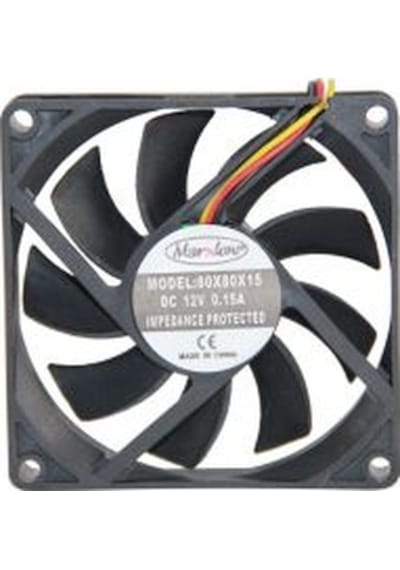 8Cm 15 MM 12V 0 15A 3 Uçlu Fan 80X80X15 12V Dc 3 Kablo