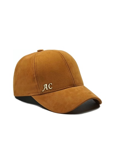 Twingold İsme Özel Süet Kep Şapka - Ab01013 - Camel Camel