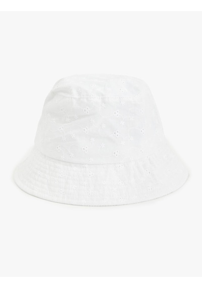 Koton Fistolu Bucket Şapka Beyaz 5sak40041aa Beyaz