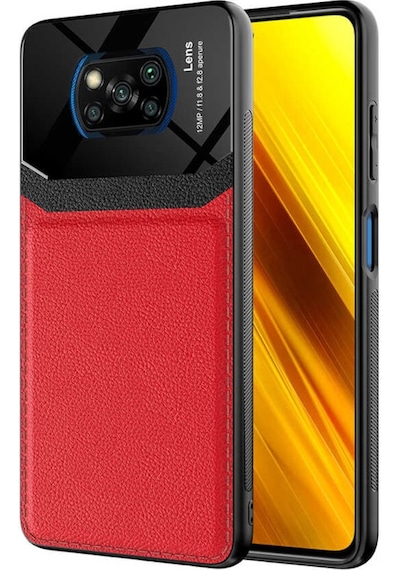 Xiaomi Poco X3 Nfc Kilif Lens Deri Görünümlü Tpu Kapak 499746916