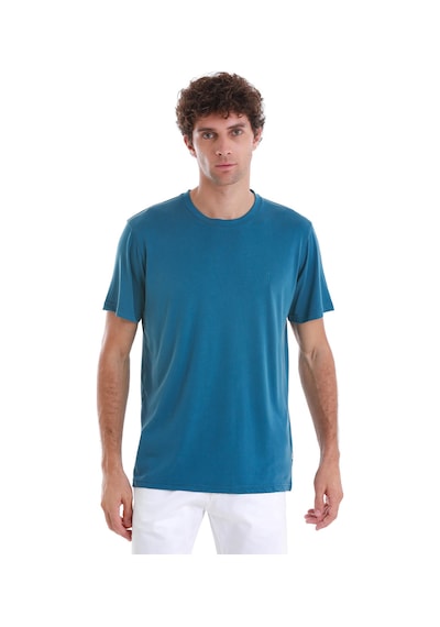 Hatemoğlu İndigo Regular Fit Düz Bisiklet Yaka Triko Tişört 35102024c006 85 İndigo