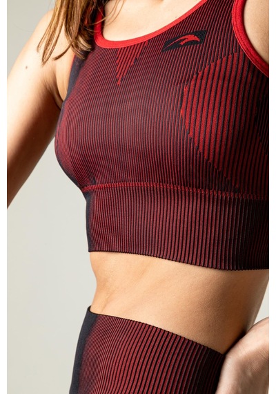 Maraton Active Slimfit Kadın Bisiklet Yaka Kolsuz Spor Siyah Bra 813055-Siyah
