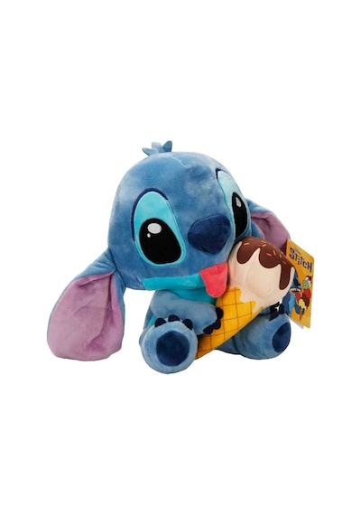 Dondurma Yiyen Stitch Peluş 25 Cm - Sevimli Lilo Ve Stitch Oyuncak Mavi