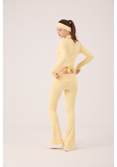 Holly Lolly Bağlamalı Crop Kesim Ellen Bolero Sarı