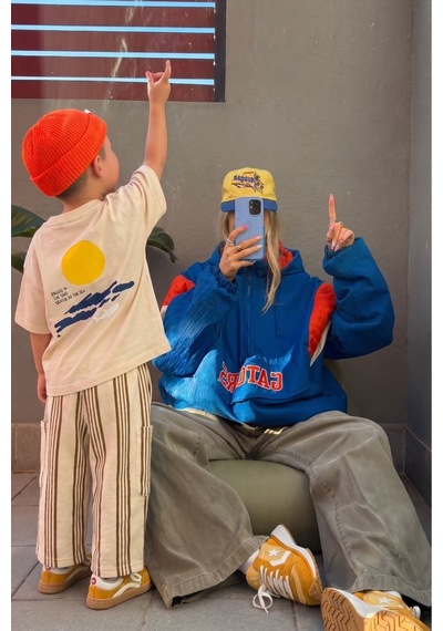 Poala Kids Sloganlı Altı Uzun Takım Çok Renkli
