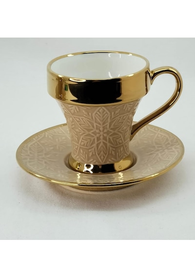 Tutku 2 Kişilik Porselen Nescafe Ve Çay Fincanı Yavruağzı Renk Yavruağzı