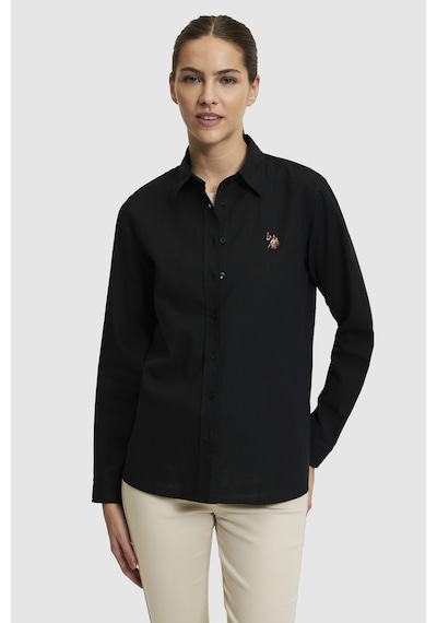 U.s. Polo Assn. Kadın Siyah Gömlek Basic 50320204-vr046