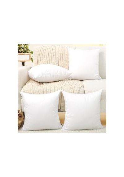 Kırlent İç Yastık, 4 Adet Premium Boncuk Silikon 45x45 Açık Bej