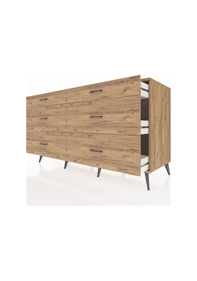 Kronos Konsol 6 Çekmeceli 176x59x99 Çam-çam Çam-çam