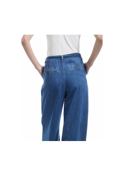 Koton Yüksek Bel Geniş Paça Kemer Detaylı Pileli Jean Pantolon Orta İndigo 5sal40167md Indigo Koton Yüksek Bel Geniş Paça Kemer Detaylı Pileli Jean Pantolon Orta İndigo 5sal40167md Indigo