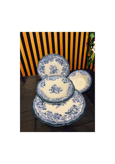 Porser Velour Navy Fulya Yemek Seti 24 Parça Diğer