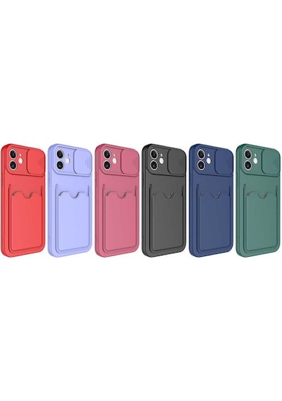 Apple Uyumlu iPhone 12 Mini Kılıf Zore Kartix Kapak Koyu Yeşil