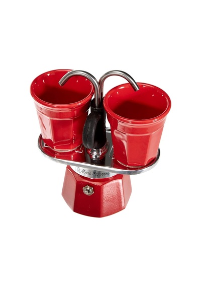 Bialetti - Set Mini Express: Ocak Üstü Espresso Pişirici + 2 Cups - Renk Kırmızı Sku: Smg8690010572554