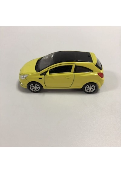 Welly Die Cast Opel Corsa Metal Çek Bırak Araba Sarı