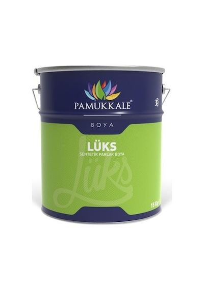 Pamukkale Lüks Parlak Sentetik Yağlı Boya 15 Lt Metalik Gri Ral 9006
