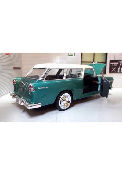 Motormax 1955 Chevrolet Bel Air Nomad 1/24 Yeşil Model Araba