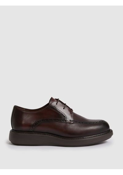 Cacharel Kahverengi %100 Deri Smart Casual Ayakkabı