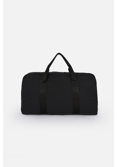 İcone Bag Kadın & Erkek Spor Çantası, Paraşüt Kumaş Önü Cepli Unisex Spor Fitness Gym Çantası - Siyah