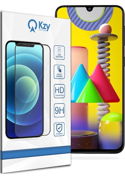 Samsung Galaxy M31 ile Uyumlu Tam Kaplayan Temperli Ekran Koruyucu Cam