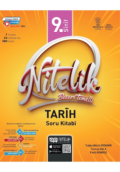 Nitelik Yayınları 9. Sınıf Tarih Beceri Temelli Soru Kita 3047 R2