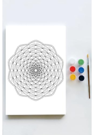 Pster21610 Mandala Tuval Kanvas Tablo Boyama Hobi Seti 5 40x60cm -