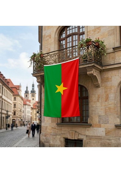 Burkina Faso Bayrağı Premium Raşel Kumaş 150x225 Cm Diğer