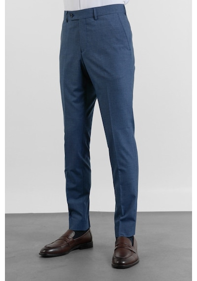 İmza Lacivert-lacivert Yan Cep Kazayağı Desen Slim Fit Esnek Classic Pantolon 1003255174 K.laci - A.laci