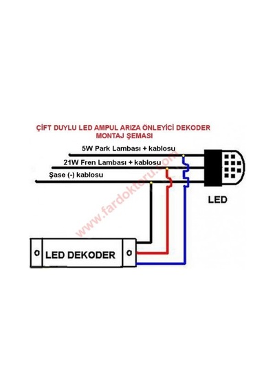 Led Stop Arıza Lambası Canbus Dekoder 5-21W Çift Duy N11.659