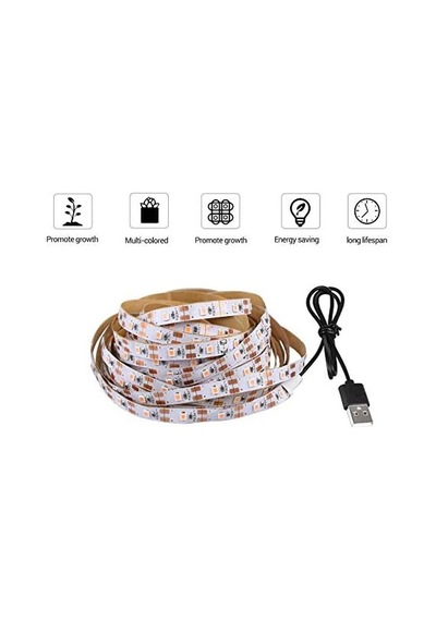 Tam Spektrum Bitki Büyütme Şerit Işık 5v Usb Uç 1 Mt İç Mekan Diğer