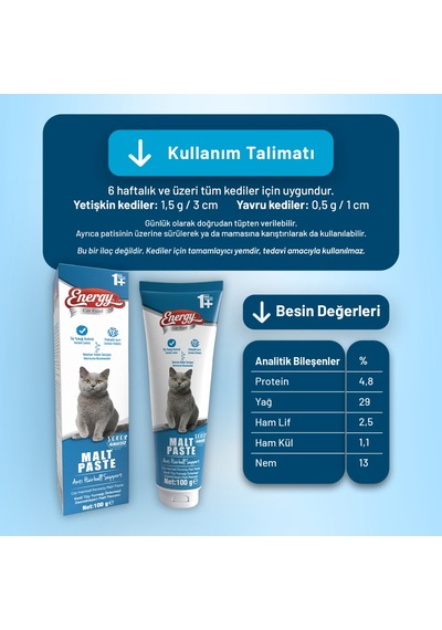 Yetişkin Kedi Malt Paste 100 G - 12 Adet