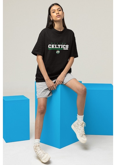Noıssey Rapal Wear Boston Yazı Oversize Baskılı T-shirt Siyah
