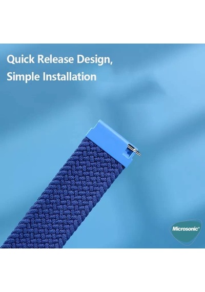 Garmin Vivoactive 5 İçin Kordon, Medium Size, 155mm Braided Solo Loop Band Vivoactive 5 İle Uyumlu Kordon - Kırmız